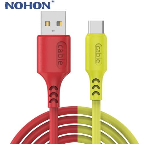 Liquid Silicon Typc C Cable USB C Charger For Samsung S10 S20 Plus Huawei P30 P40 Redmi Note 8 Pro 3A Data Cord Fast Charge Wire