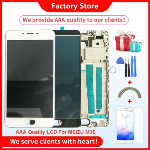 5.0" AAA Quality LCD For MEIZU M3S MINI Lcd With Frame Display Screen+Digitizer Touch Screen For MEIZU M3S Y685H LCD Display