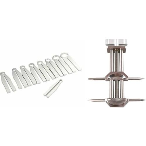 10 Pcs Lens Repair Tool: 9 Pcs Repair Wrench Clamp Tool Kit & 1 Pcs Stainless Steel Vise for 27mm-107mm Lens Filter