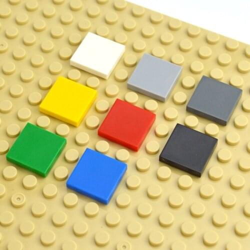 2x2 Educational Creative Size DIY Building Blocks Figure Bricks Ceramic Tile MOC Bricks Smooth Flat Tiles Toys for Children