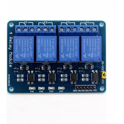 5V 12V 4 Channel Relay Module with Optocoupler Relay Output 4 Way Relay Module