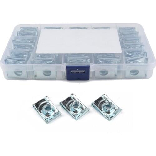 60PCS Motorcycle Fairing Bodywork Panel U Clips Manganese Steel U Nut Speed Fasteners M8