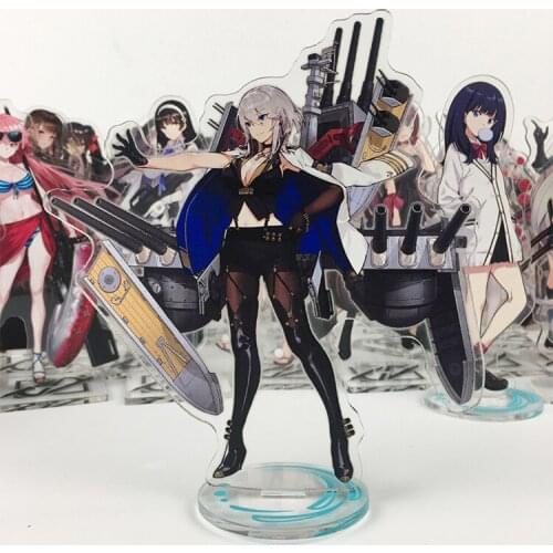 Anime Game Azur Lane Honolulu Atago Takao Vampire Laffey Loli Cosplay Double Side Acrylic Stand Figure Model Plate Desk Decor
