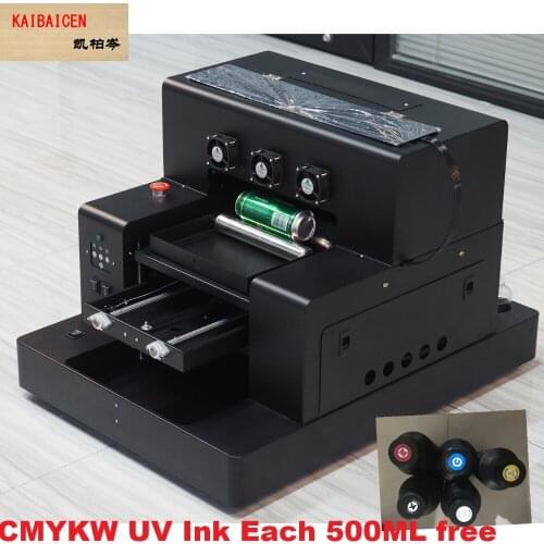 Automatic A3 UV Flat and Cylinder Inkjet Printer 3D emboss effect plastic/TPU/ABS/Acylic/Metal bottle and Case With UV INK Free