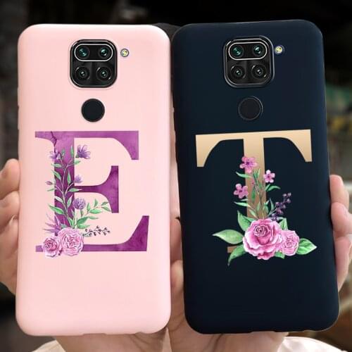 For Xiaomi Redmi Note 9 Case Redmi Note 9 Pro Cute Letter Floral Pattern Soft Back Cover For Xiaomi Redmi Note 9s 9 s Pro Max