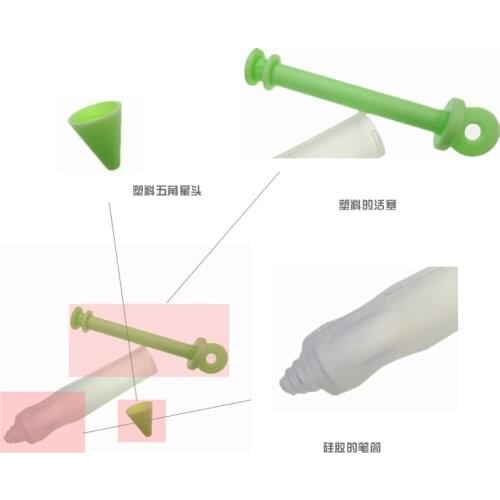 Kids Silicone Cake Paint Pen Toy Chocolate Mounting Patterns Children Punch Soup Baking Tools Kitchen 2021