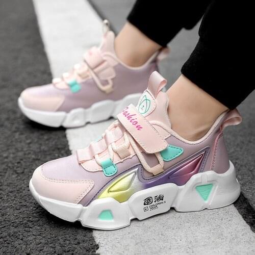 Kids Shoes Girls Autumn Breathable Mesh Children Shoes Sneakers For Girls Boys Running Shoes Toddler Lightweight Velcro Footwear