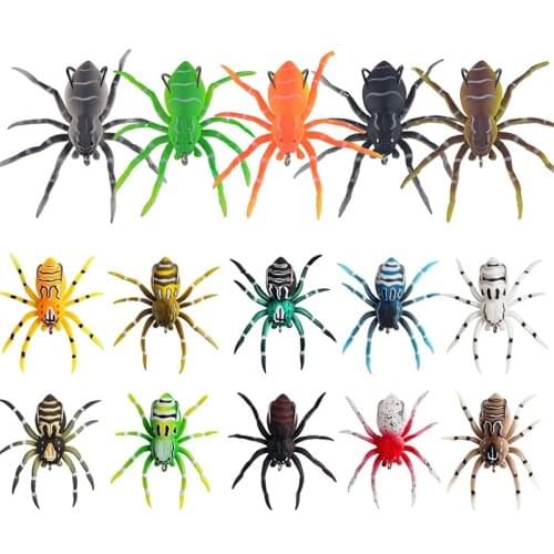 DHYJSFDC 1pcs Spider Soft Bait Pesca 7cm 6g Silicone Bait Artificial Softbait Lures Weedless Fishing Lure with Realistic Design