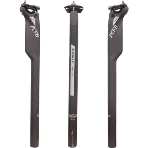FCFB carbon seatpost MTB Bicycle Seatpost Road Mountain Bike Seat Post Carbon Fiber Cycling Seat Post 27.2/30.8/31.6*350/400mm