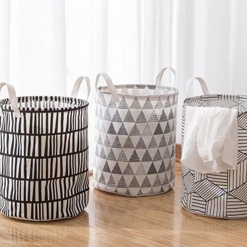 Lattice Foldable Laundry Basket Large Capacity Laundry Hamper Dirty Clothes Storage Organizer Bucket Homehold Storage Bag