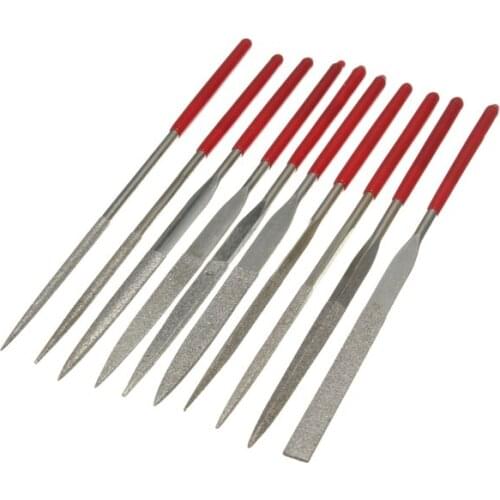 HT05 10pcs Ceramic Emery Rasp Diamond Needle Files Grinding Cutting Tool