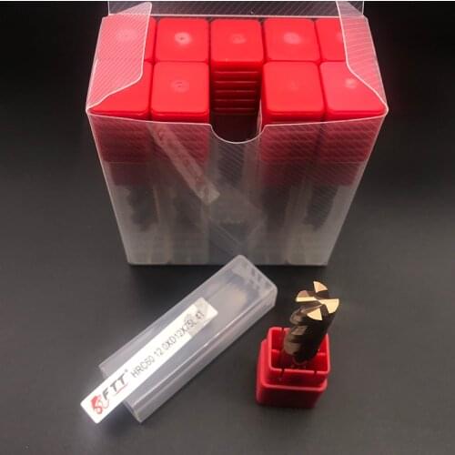 10pcs 12x12x75L End Mills 12mm 4 Flute Mill Cutter Extra Long 75mm HRC60 Helix Flat Endmills CNC Lathe Milling Tool