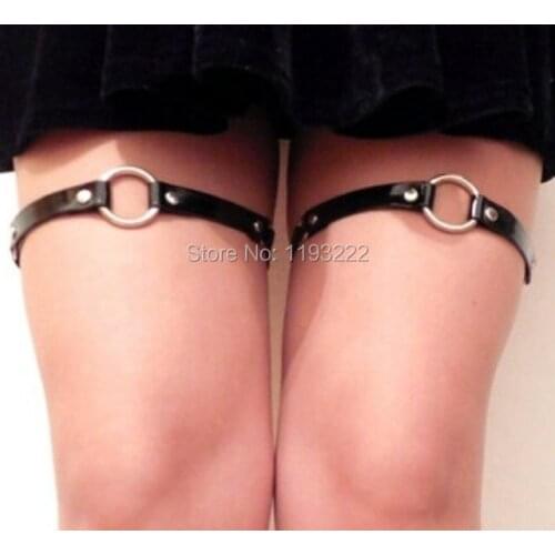 Punk Rock Gothic Leg Ring Handmade O Shaped Leather Leg Thigh Harness Sock Garter Belt