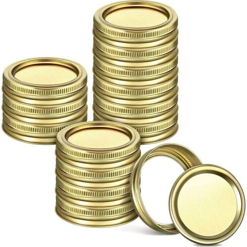24 Pcs Wide-Mouth Mason Jar Lids and Rings Are Suitable for Mason Jars,Jars and Lids with Leak-Proof Storage,with Seal