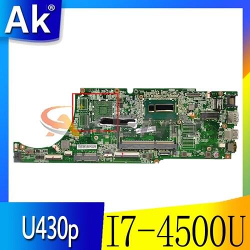 Akemy For Lenovo U430p Laptop PC Motherboard I7 4500U Integrated Graphics Daolz9mb8f0 100% Test OK Quality Assurance