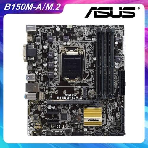 ASUS B150M-A/M.2 LGA 1151 Intel B150 B150M Desktop Motherboard DDR4 64GB SATA3 USB3.0 HDMI Core i7 i5 i3 cpus PCI-E 3.0 x16 slot