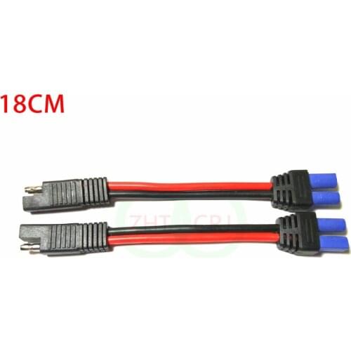 5PCS 18cm 12AWG EC5 Female Connector TO SAE Power Automotive Soft silicone Cable