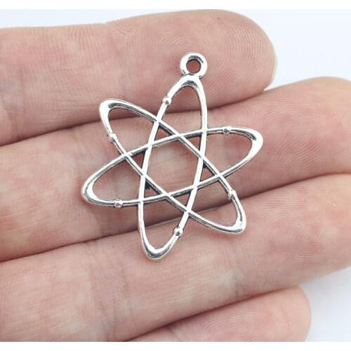 Newest 10Pieces 30*33mm Mixed Alloy Antique Silver Color Flower Hollow Charms Necklace Pendant Accessory For DIY Jewelry Making