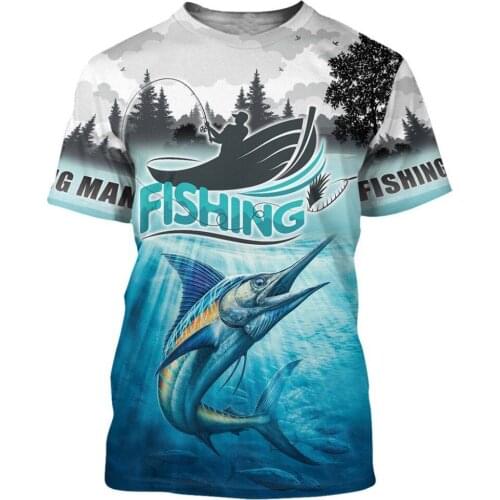 2021 The New Summer Mens And Womens Style Fish Swim 3D Printed T-Shirt Summer Fashion Short-Sleeved Comfortable T-Shirt