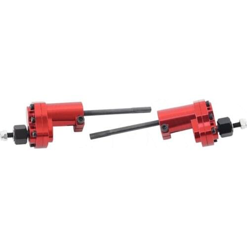 Aluminum Alloy Portal Front Rear Axles with Steering Link For 1/10 RC Crawler Axial SCX10 II 90046 90047 AR44 Axle Upgrade Parts