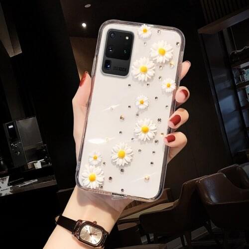 Clear Silicone Soft Case For Samsung S30 S21 S20 S10E Note 20 Ultra Plus FE A71 A51 A42 5G A21S A70 A50 A20 A31 A41 Flower Cover