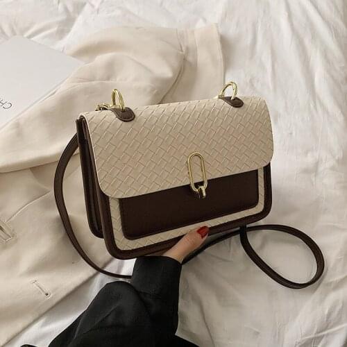Luxury Pu Leather Women Handbags Fashion Ladies Small Shoulder Travel Bag High Quality Female Weave Crossbody Bags for Women New