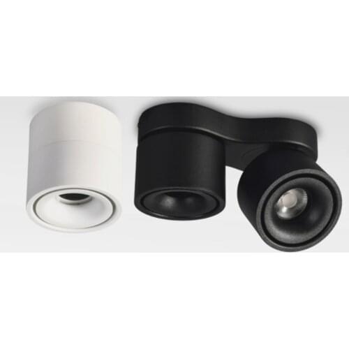 Folding Dimmable Cylindrical COB LED Downlights 9W 12W 15W LED Ceiling Spot lights AC85~265V LED Ceiling Lamps Indoor Lighting