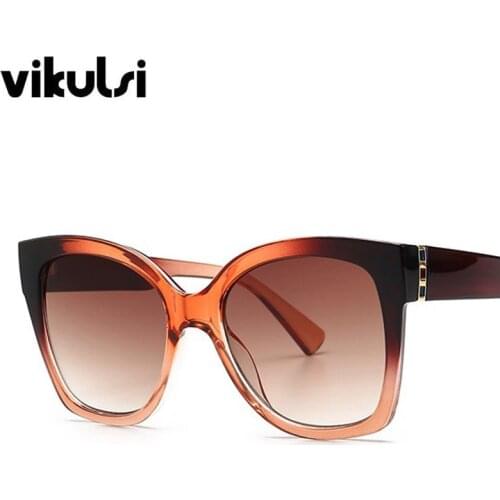 Vintage Square Sunglasses Women Luxury Brand Designer Cat Eye Sun Glasses Elegant Ladies Shades Female Gradient Eyewear UV400