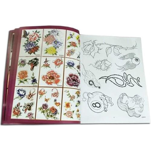 Tattoo book Pop Art Pattern Girl Tatoo Book Manuscript Tattoos Fashion Templates Semi Permanent Small Fresh Tattoo Drawing