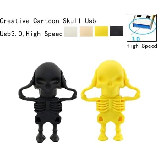 Creative Usb 3.0 pendrive 64GB, Cartoon Skull USB Pen Drive, Skull Pendrive, USB Flash drive 64GB/32GB/16GB/8GB/4GB,U Disk
