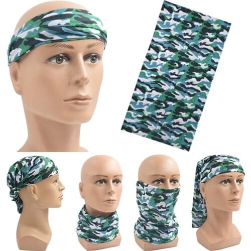 Green/Blue/Black/White Hunting Bandana Tube Mask Windproof Neck Warmer Cycling Camping Men Magic Scarves Turban Outdoor Headband