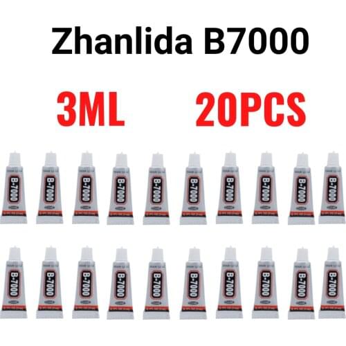 Zhanlida B7000 3ML Pack Of 20 Free Shipping Clear Contact Adhesive Repair Glue