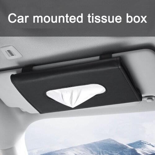 1 Pcs Car Tissue Box Towel Sets Car Sun Visor Tissue Box Holder Auto Interior Storage Decoration Car Accessories