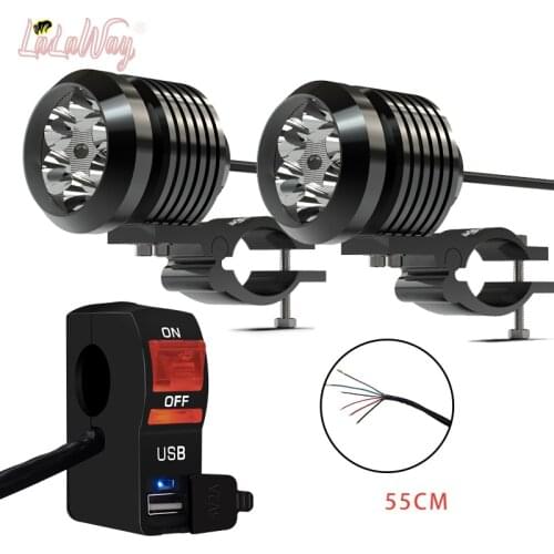 12V~80V 30W 1800LM Motorcycle LED Headlight Motorbike Driving Spotlight Street Moto Fog DRL Spot Head Light Lamp