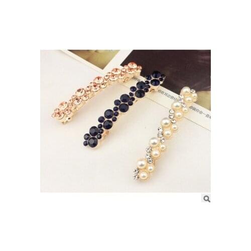 120pcs/lot DIY Multi Luxurious Drill Hair Clips Simple Pearl Spring Side Hairpins Hair Care Styling Accessories Tools HA671