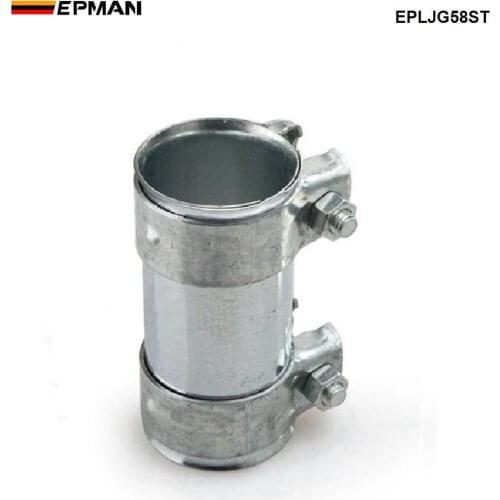 2.25" 304 Stainless Steel Exhaust Tube Pipe Connector Joiner Sleeve Clamp Connector 58mm EPLJG58ST