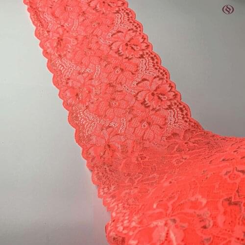 3y/lot 2 styles Width 18.50cm orange stretch lace lingerie accessory soft Lace Fabric DIY Crafts Sewing Suppies Decoration