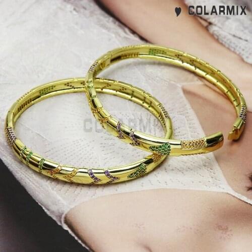 4Pieces Tribe bangle fashion vintage cuff bangle for women fashion jewelry zircon accessories bracelets 51163