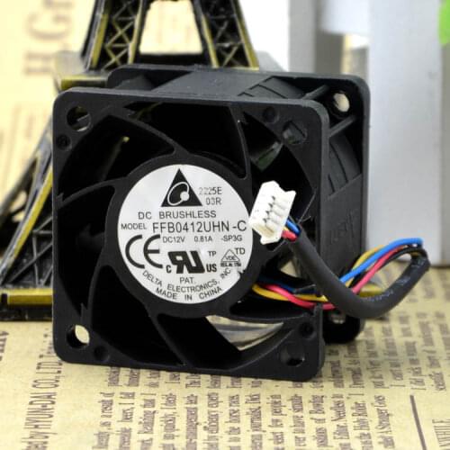 Delta Electronics FFB0412UHN-C DC 12V 0.81A 40x40x28mm 4-wire Server Cooling Fan