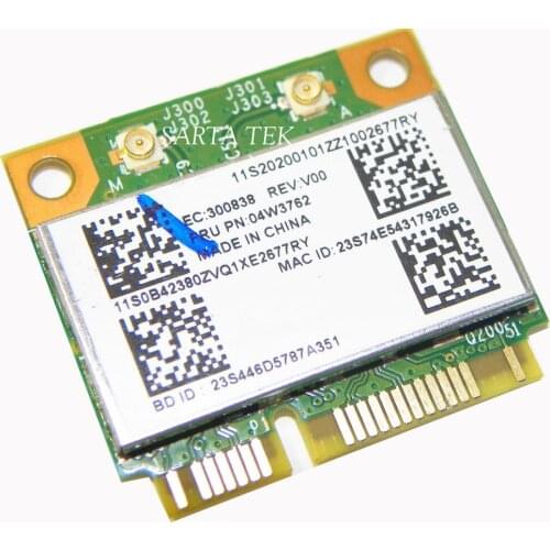 Wireless Adapter Card for Broadcom 2.4GHz BCM94313HMGB BCM4313 BCM20702 Mini PCI-E WLAN BT Bluetooth 4.0 for 04W3762 lenovo
