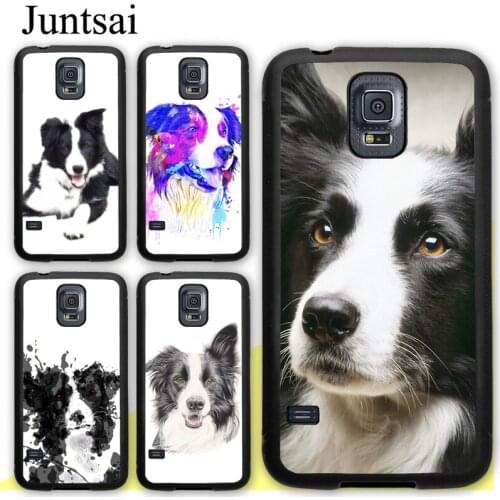 Border Collie Watercolor Case For Samsung Galaxy A51 A71 A21S A20e A31 M31 M21 A50 A70 S9 S10 S20 Plus Note 20 Ultra