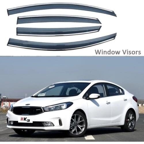 For KIA K3 Window Visor 2012 2013 2014 2015 2016 2017 2018 Vent Shades Sun Rain Deflector Guard Auto Accessories 4PCS/SET