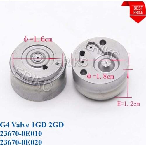 ERIKC 23670-0E020 Control Valve G4 Genuine 23670-0E010 Plate Original CR Injector Nozzle for Denso Piezo 1GD 2GD 295040-9440