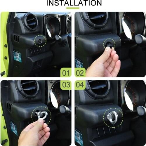 Interior Moulding Car Center Console Round Hole Screw Decoration Accessories for Suzuki Jimny 2019-2020