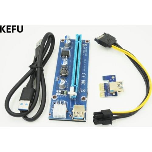 KEFU 2018 VER009S PCI-E Riser Express 1X to 16x Extender USB 3.0 Riser Adapter Card ,50pcs/lot