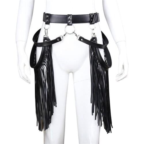 Leather Restraints Tassel Skirt Waist Belt Panties BDSM Bondage Adult Games Cosplay Slave Fetish Erotic Sex Toys For Couples
