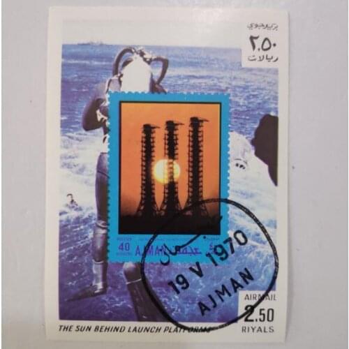Apollo space sheetlet of Ajman Miniature Sheet Post Stamps Postage Collection