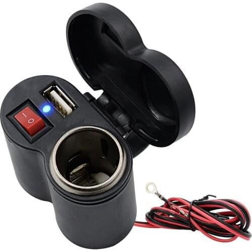 Multifunctional Motorcycle USB Mobile Phone Charger Cigarettes Lighter Adapter Motorcycle Charger