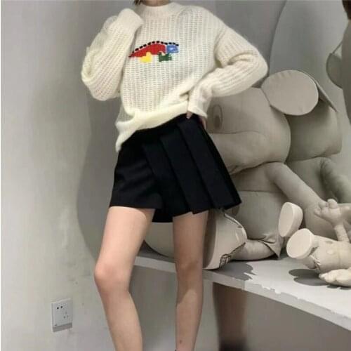 Trendy Brand Luxury Lizard Embroidered Design 2021 Autumn Winter New Fashion Classic Loose Casual Round Neck Pullover Sweater