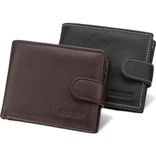 Mens Wallet Business Type Billeteras Purse Pu Leather Pocket Carteira Fastener Billfold Credit Card Coin Holder Vintage